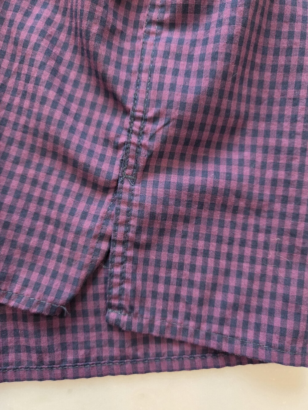 Harbor Bay Men’s Purple Plaid Button-Down Shirt - Picture 3 of 9